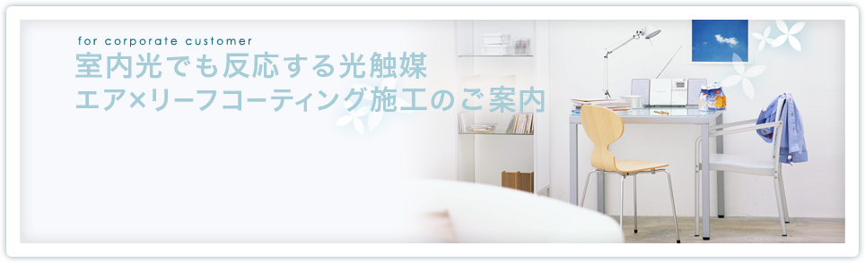 屋内光でも反応する光触媒施工のご案内