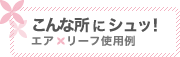 こんな所にシュッ！ エア×リーフ使用例