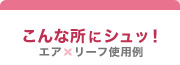 こんな所にシュッ！ エア×リーフ使用例